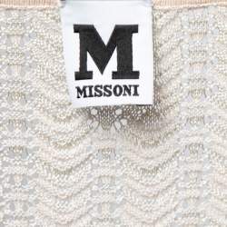 Pre Owned Missoni Multicolor Wave Textured Knit Dress S