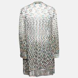 Pre Owned Missoni Multicolor Open Knit Long Sleeve Open Front Cardigan S