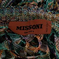 Pre Owned Missoni Multicolor Open Knit Long Sleeve Open Front Cardigan S