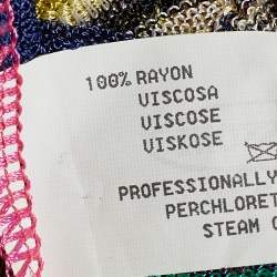 Pre Owned Missoni Multicolor Pointelle Knit Tank Top and Cardigan Set M