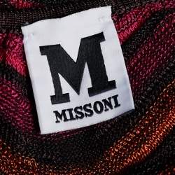 Pre Owned M Missoni Multicolor Wave Patterned Jacquard Tunic Top S