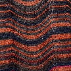 Pre Owned M Missoni Multicolor Wave Patterned Jacquard Tunic Top S