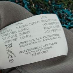 Pre Owned Missoni Bicolor Lurex Patterned Knit Maxi Dress S