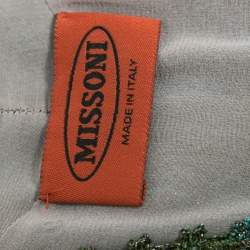 Pre Owned Missoni Bicolor Lurex Patterned Knit Maxi Dress S