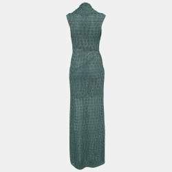 Pre Owned Missoni Bicolor Lurex Patterned Knit Maxi Dress S