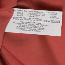 Pre Owned Missoni Beige Striped Alpaca Wool Crochet Trimmed Coat S