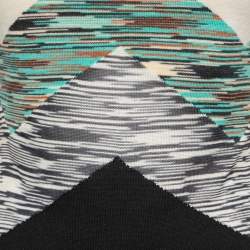 Pre Owned Missoni Multicolor Pointel Intarsia Knit Wool Turtle Neck Sweater M