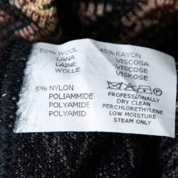 Pre Owned Missoni Multicolor Textured Knit Open Front Long Cardigan M