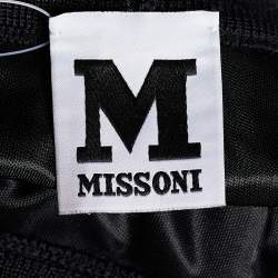 Pre Owned Missoni Black Knit Wide Leg Pants S