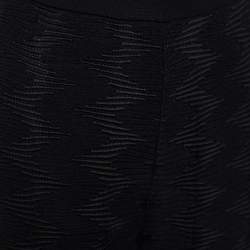 Pre Owned Missoni Black Knit Wide Leg Pants S