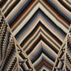 Pre Owned Missoni Multicolor Knit Contrast Sleeve Maxi Dress L