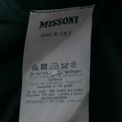 Pre Owned Missoni Black Lurex Ribbed Knit Long Sleeve Maxi Dress M