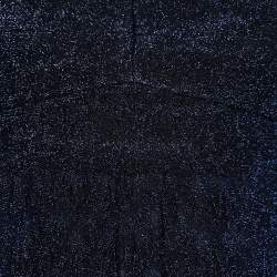 Pre Owned Missoni Navy Blue Lamé Knit High-Low Maxi Dress M