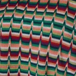 Pre Owned Missoni Multicolor Striped Wool Blend Knit Long Sleeve Sweater M