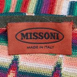 Pre Owned Missoni Multicolor Striped Wool Blend Knit Long Sleeve Sweater M