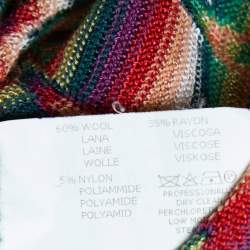 Pre Owned Missoni Multicolor Striped Wool Blend Knit Long Sleeve Sweater M