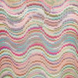 Pre Owned Missoni Beige Zig Zag Knit Button Front Cardigan L