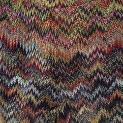 Pre Owned Missoni Multicolor Zig Zag Knit Flared Trousers L