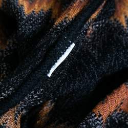 Pre Owned Missoni Multicolor Chevron Patterned Knit Open Front Cardigan M