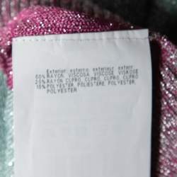 Pre Owned Missoni Multicolor Striped Lurex Knit Tank Top M