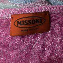 Pre Owned Missoni Multicolor Striped Lurex Knit Tank Top M