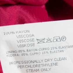 Missoni Pink Multicolor Chevron Patterned Knit Belted Coat M