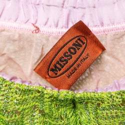 Pre Owned Missoni Multicolor Patterned Lurex-Knit Pants M
