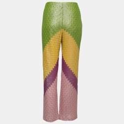 Pre Owned Missoni Multicolor Patterned Lurex-Knit Pants M