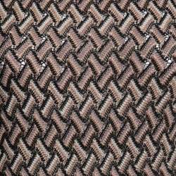 Pre Owned Missoni Multicolor Patterned Wool Knee-Length Dress S