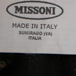 Pre Owned Missoni Multicolor Patterned Wool Knee-Length Dress S