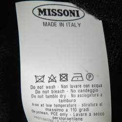 Pre Owned Missoni Black Textured Ribbed Knit Top S