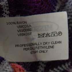 Pre Owned Missoni Multicolor Crochet Knit Kaftan Maxi Dress S