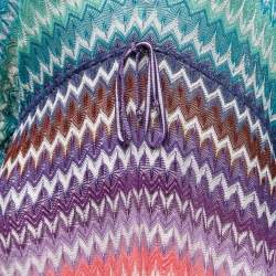 Pre Owned Missoni Multicolor Crochet Knit Kaftan Maxi Dress S