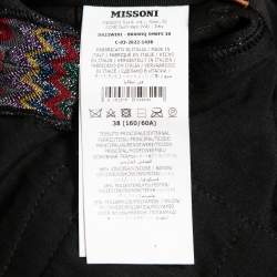 Missoni Multicolor Zig-Zag Patterned Lurex Knit Trousers S