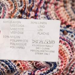 Pre Owned Missoni Multicolor Crochet Knit Maxi Skirt M