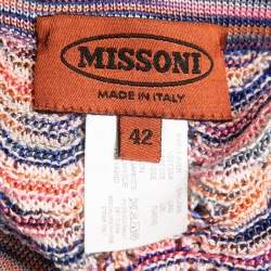 Pre Owned Missoni Multicolor Crochet Knit Maxi Skirt M
