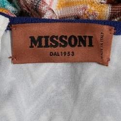 Missoni Multicolor Chevron Patterned Knit Mini Dress S