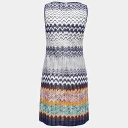 Missoni Multicolor Chevron Patterned Knit Mini Dress S