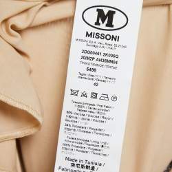 Pre Owned Missoni Collection Multicolor Striped Lurex Knit Wrap Dress M