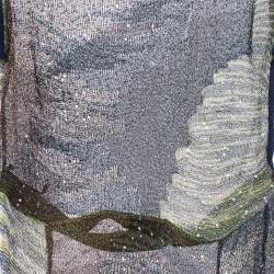 Pre Owned Missoni Multicolor Lurex Knit Sequin Detail Maxi Dress L