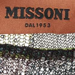 Pre Owned Missoni Multicolor Lurex Knit Sequin Detail Maxi Dress L