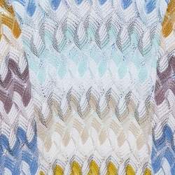 Pre Owned Missoni Multicolor Cotton Patterned Knit Oversized Top M
