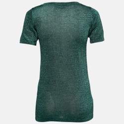 Pre Owned Missoni Green Lurex Knit T-Shirt S