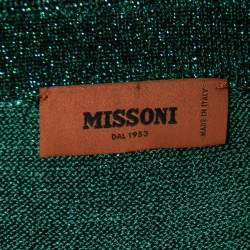 Pre Owned Missoni Green Lurex Knit T-Shirt S