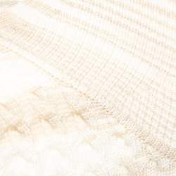 Pre Owned Missoni Cream/Blue Ombre Wool Knitted Top S