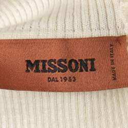 Missoni Cream/Brown Ombre Wool Knitted Top S