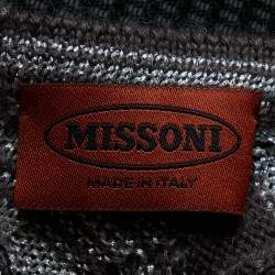 Pre Owned Missoni Light Brown Lurex perforated Knit Tunic M