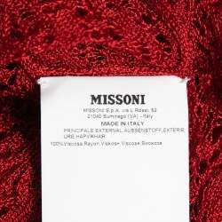 Missoni Red Open Knit Tank Top S