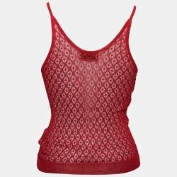 Missoni Red Open Knit Tank Top S