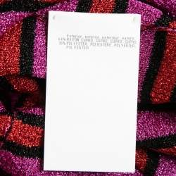 Pre Owned Missoni Pink Striped Lurex Knit Pullover S